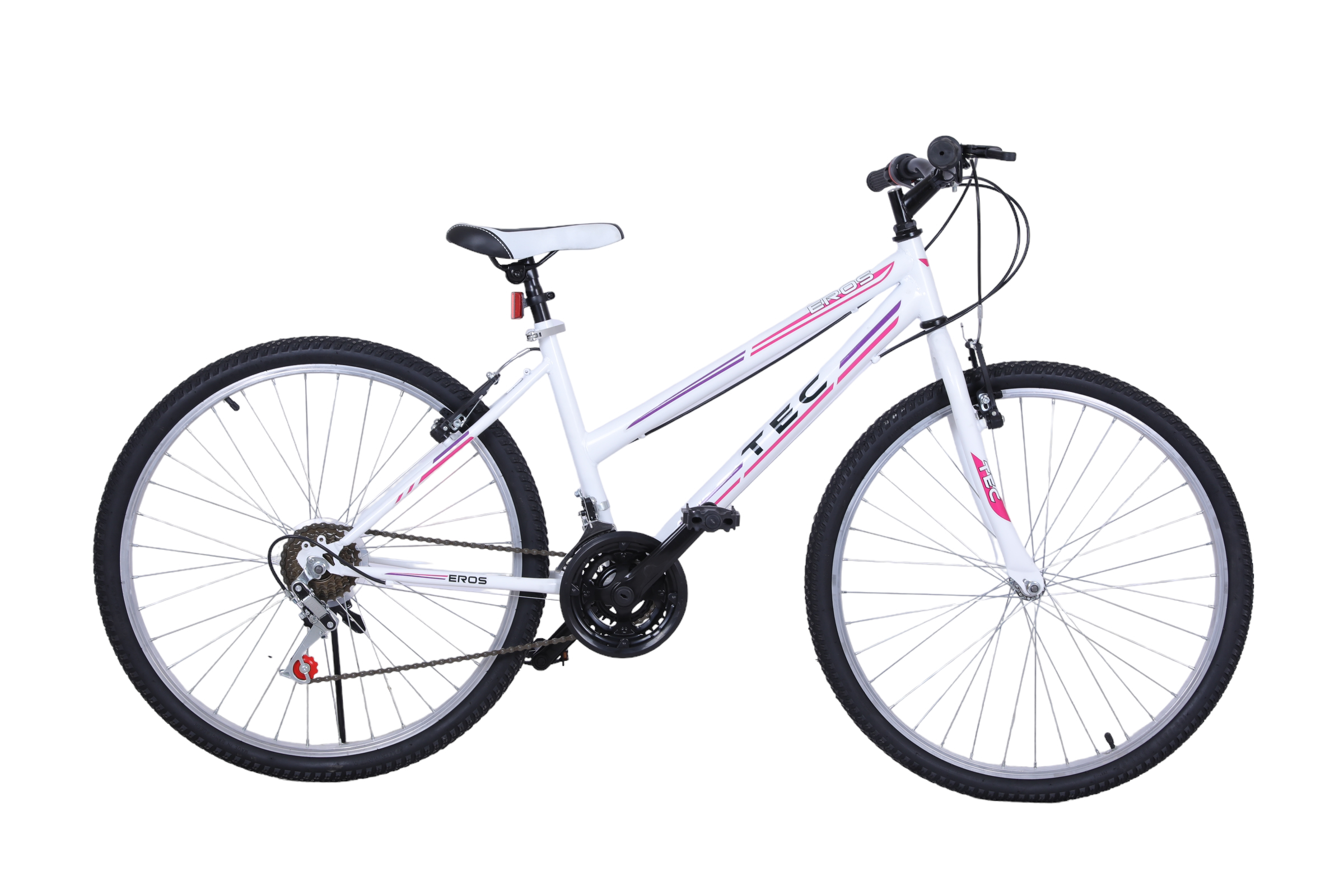 Bisiklet Vision Tec Eros 24" Jant 21 Vites Kadın Dağ Bisikleti Beyaz - Lila