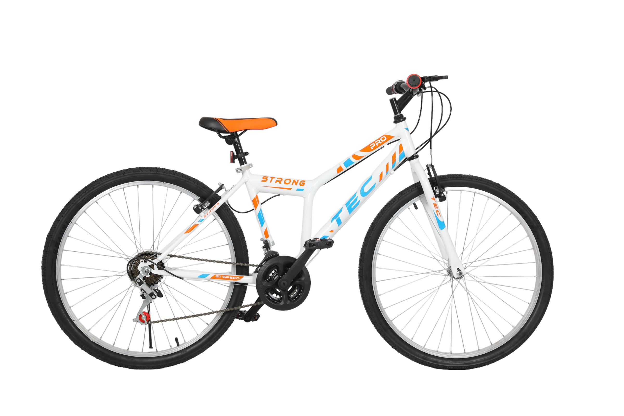 Bisiklet Strong 24" Jant 21 Vites Erkek Dağ Bisikleti Beyaz - Turuncu