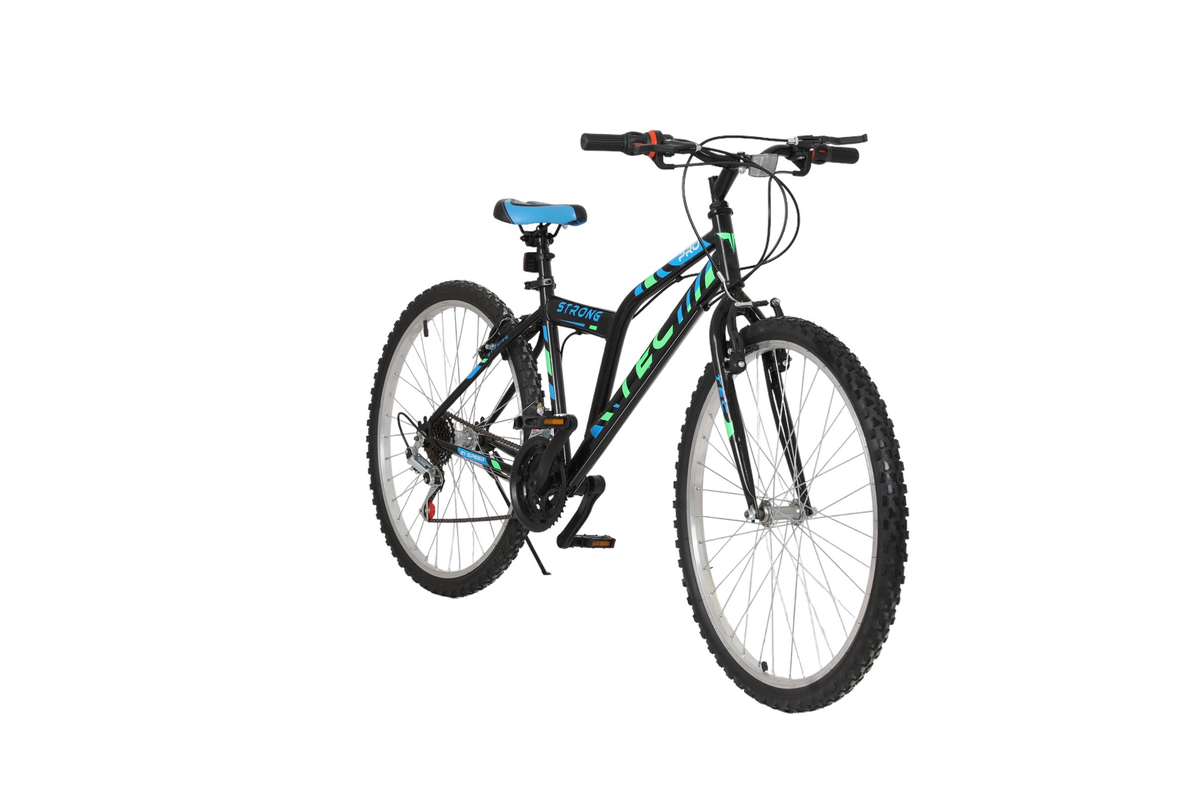 Bisiklet Strong 26" Jant 21 Vites Erkek Dağ Bisikleti Siyah - Mavi - Küçük Resim 3